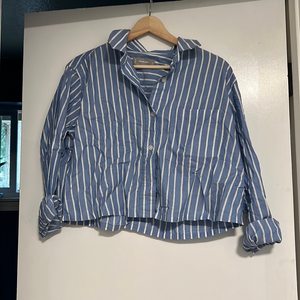 Everlane Boxy Fit Cropped Poplin
